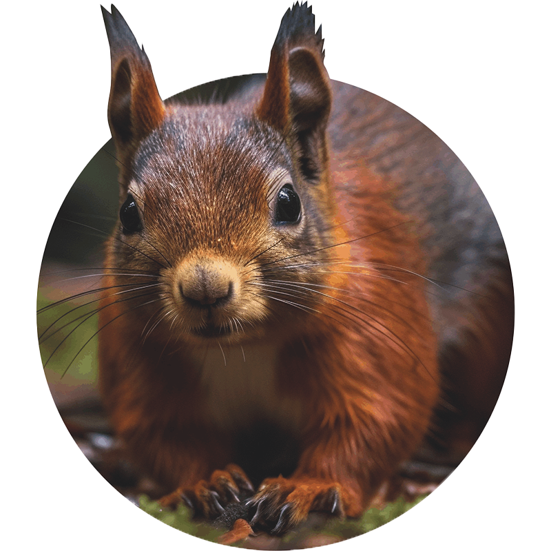 Eichhörnchen-Illustration des Walderlebnispfads Neuenrade